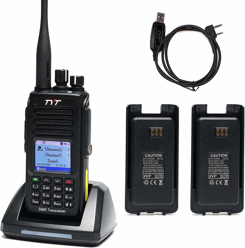 Ham Walkie Talkie Tyt MD-UV390 Dual Band VHF UHF Dmr Radio Waterdicht stofdicht IP67 201g