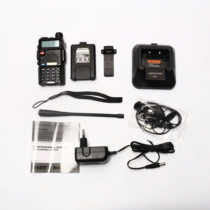 206g Baofeng UV5r Dual Frequency VHF UHF Professionele Walkie-Talkie voor beveiligingsteams
