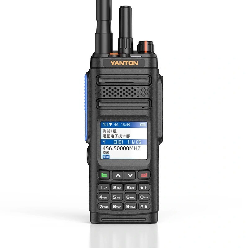 Openbaar netwerk Walkie Talkie Yanton T-X780 Dual Mode met alarmfunctie 194g Zwart